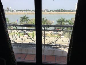 View of the Tonle Sap and Mekong Rivers from our hotel in Phnom Penh