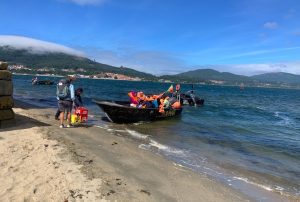 Portuguese Camino water taxi to Spain