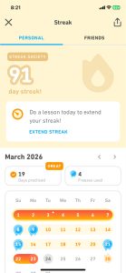 learning Italian with Duolingo