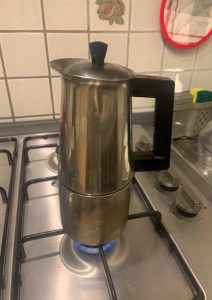 My Italian espresso machine at Bagni San Filippo