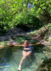 My own private infinity pool at Bagni San Filippo